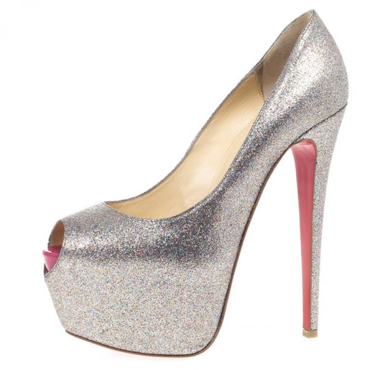 sparkly louboutin shoes