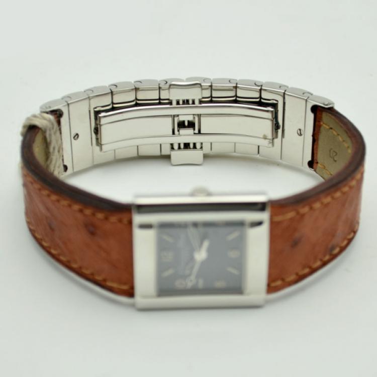 Pre Owned Dior Grey Stainless Steel D80-100 Women's Wristwatch 23 mm