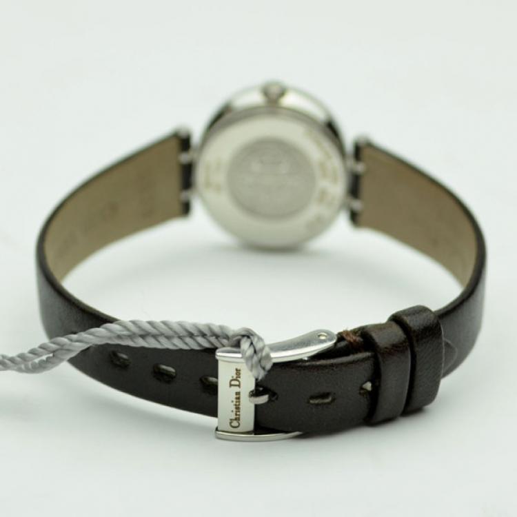 مملوكة مسبقًا Christian Dior White SS Ladies Wristwatch 
