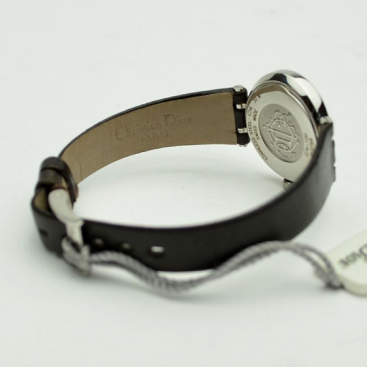 مملوكة مسبقًا Christian Dior White SS Ladies Wristwatch 