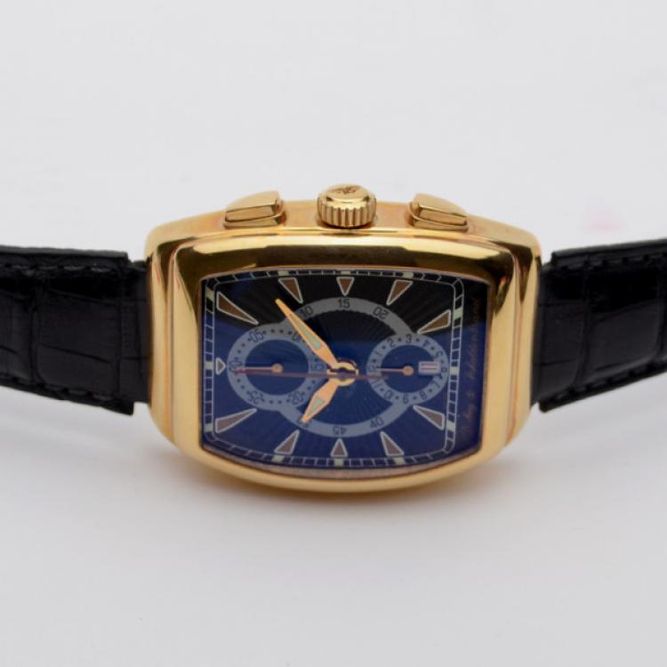 مملوكة مسبقًا Dubey & Schaldenbrand Gran' Chronograph 18 K Gold Mens Wristwatch 42 MM