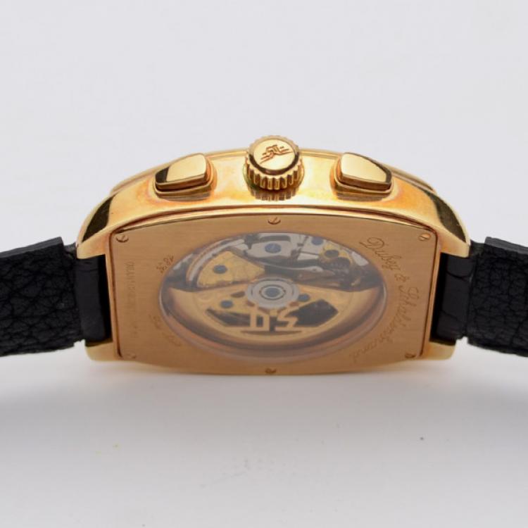 مملوكة مسبقًا Dubey & Schaldenbrand Gran' Chronograph 18 K Gold Mens Wristwatch 42 MM