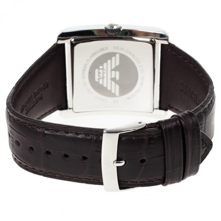Pre Owned Emporio Armani Bronze Stainless Steel AR1641 Men's Wristwatch 37MM