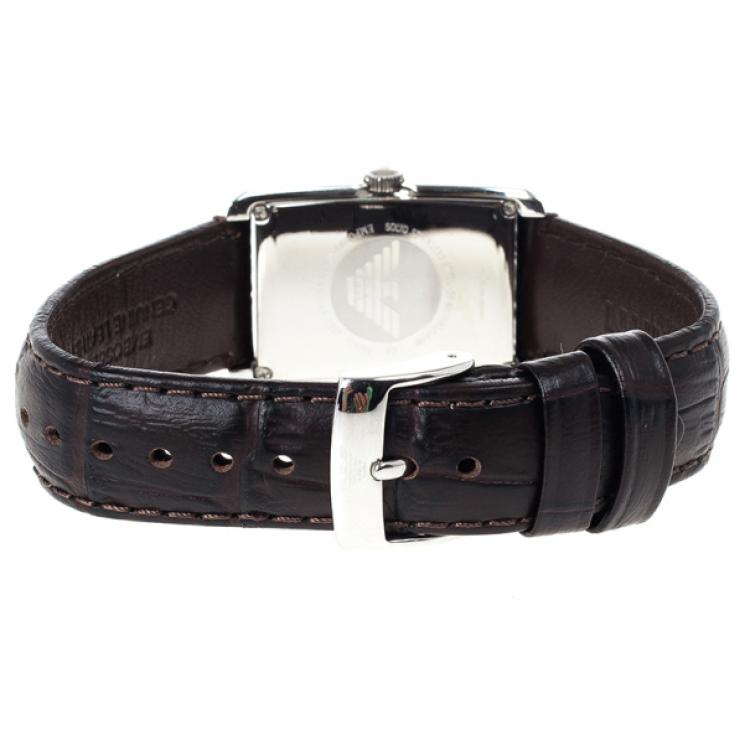 Pre Owned Emporio Armani Bronze Stainless Steel AR1637 Men's Wristwatch 38MM