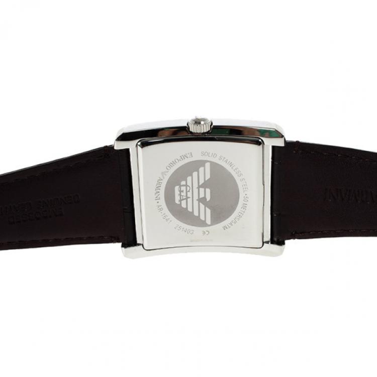 Pre Owned Emporio Armani Bronze Stainless Steel AR1641 Men's Wristwatch 37MM