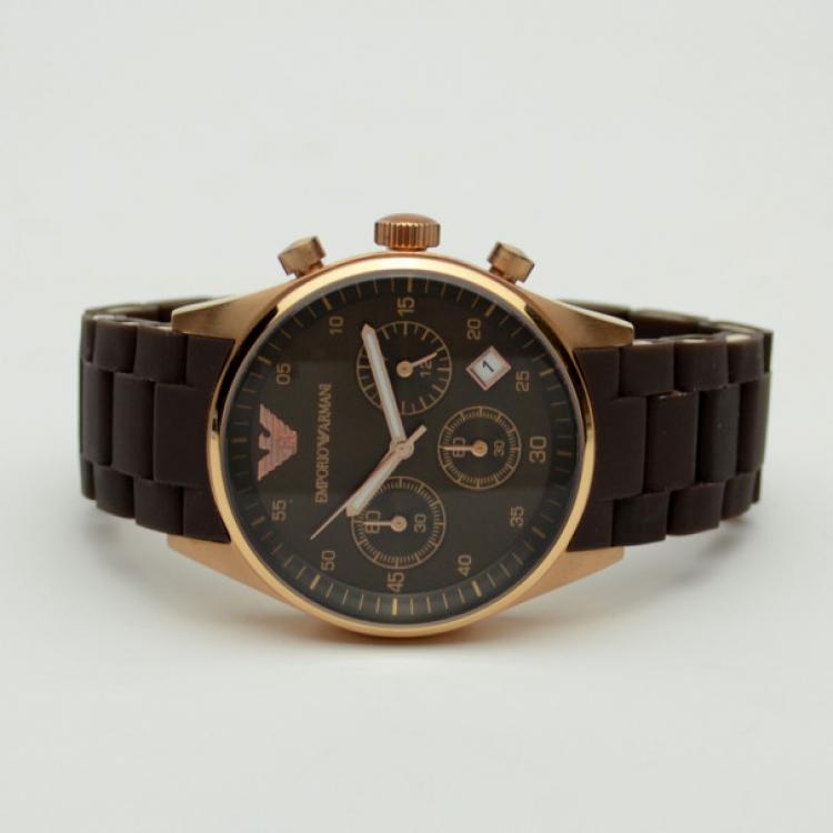 مملوكة مسبقًا Emporio Armani Stainless Steel Sportivo Chronograph Unisex Wristwatch 