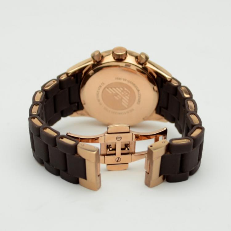 مملوكة مسبقًا Emporio Armani Stainless Steel Sportivo Chronograph Unisex Wristwatch 