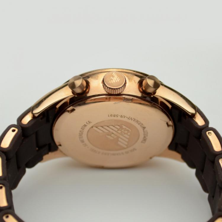 مملوكة مسبقًا Emporio Armani Stainless Steel Sportivo Chronograph Unisex Wristwatch 