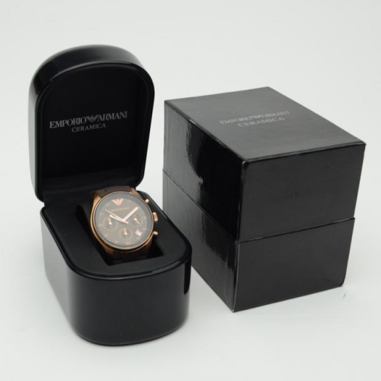 مملوكة مسبقًا Emporio Armani Stainless Steel Sportivo Chronograph Unisex Wristwatch 