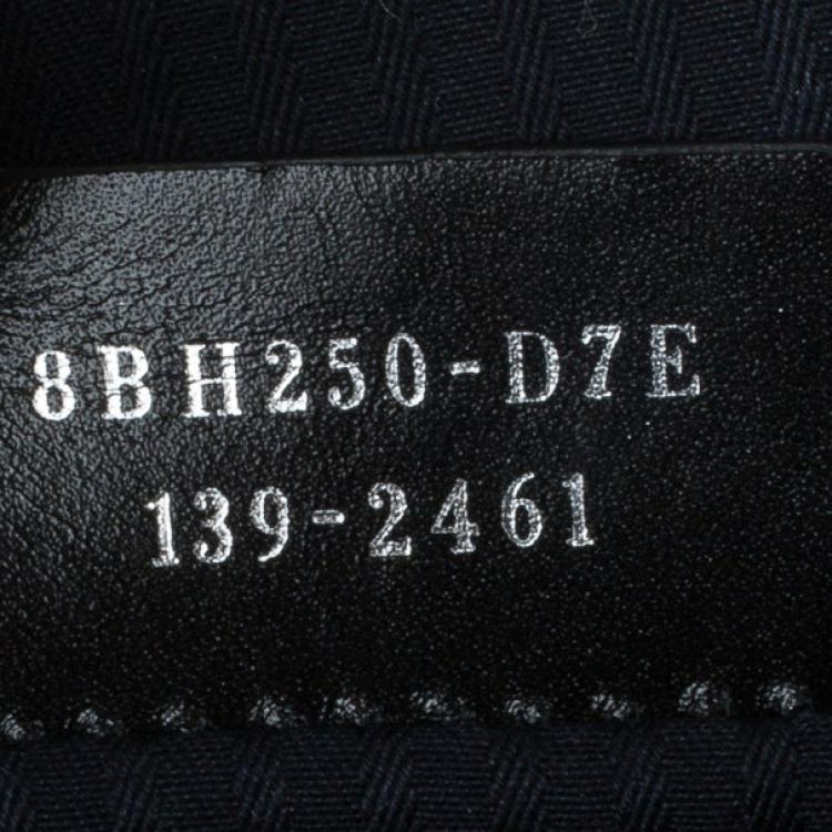 Pre Owned Fendi Navy Blue Leather Large 2Jours Tote