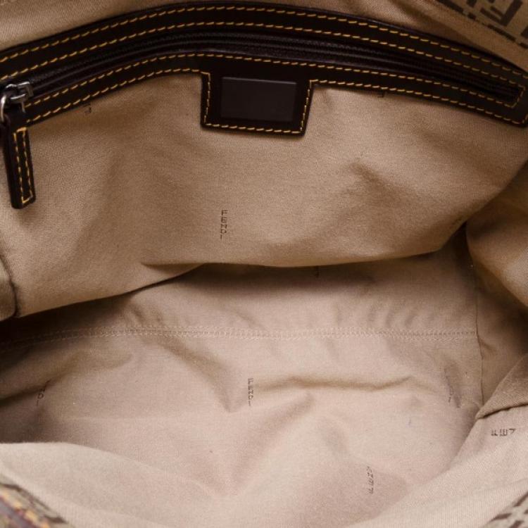 Pre Owned Fendi Zucchino Nylon and Spalmati Pillow Tote