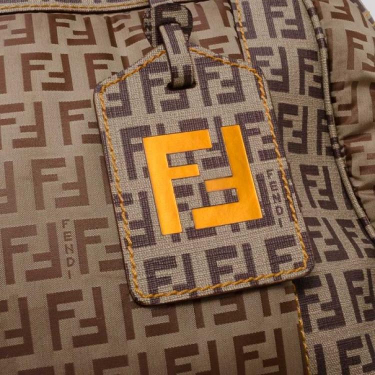 Pre Owned Fendi Zucchino Nylon and Spalmati Pillow Tote