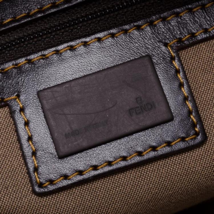 Pre Owned Fendi Zucchino Nylon and Spalmati Pillow Tote