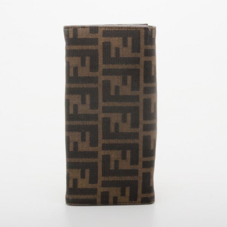 Pre Owned Fendi Zucca Continental Wallet