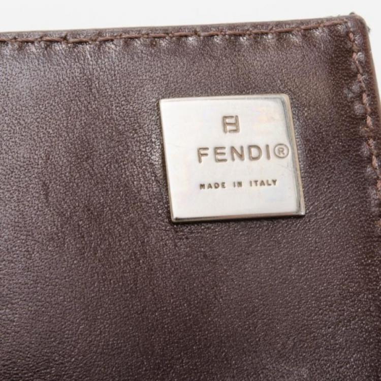 Pre Owned Fendi Zucca Continental Wallet