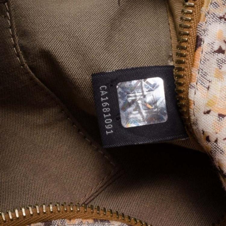 Pre Owned Fendi Beige Floral Print Zucchino Canvas Forever Satchel