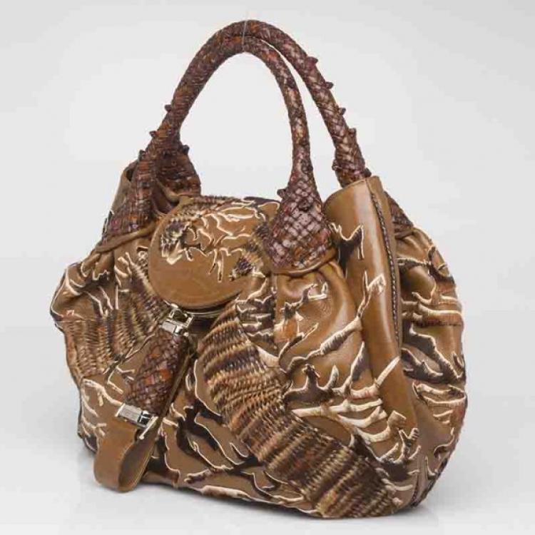 Pre Owned Fendi Brown Limited Edition Spy Bag