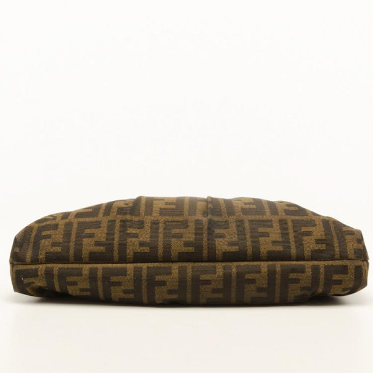 Pre Owned Fendi Tobacco Zucca Print Canvas and Bronze Leather Small Chef