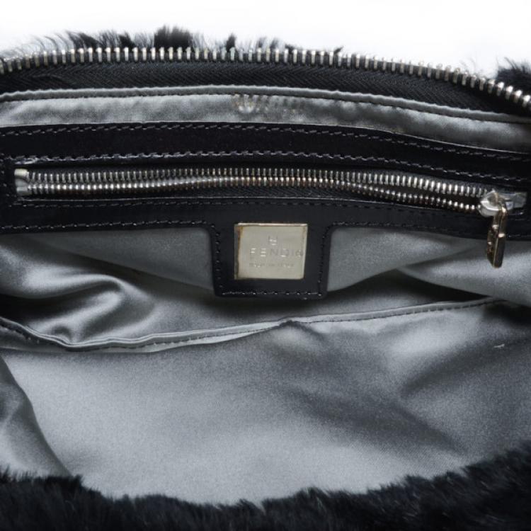 Pre Owned Fendi Fur Baguette Bag 