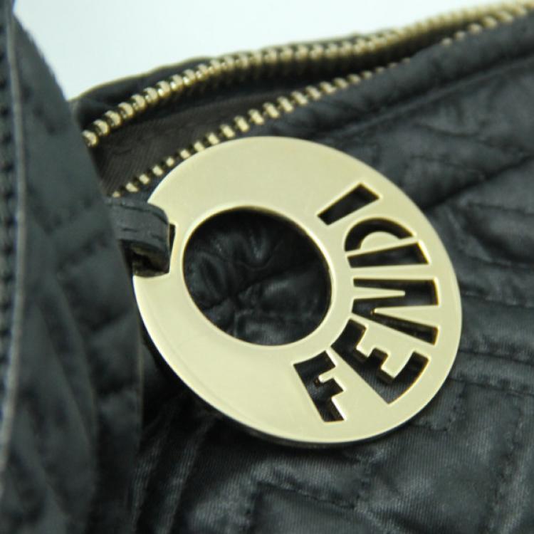 Pre Owned Fendi Satin Chef Tote Bag 