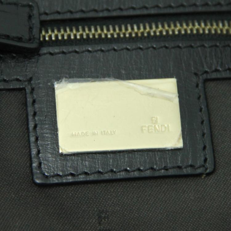 Pre Owned Fendi Satin Chef Tote Bag 