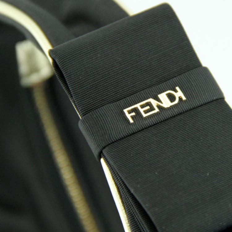 Pre Owned Fendi Black Satin Mini Hobo
