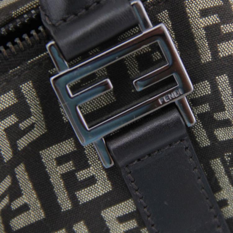 Pre Owned Fendi Mini Zucchino Boston Bag