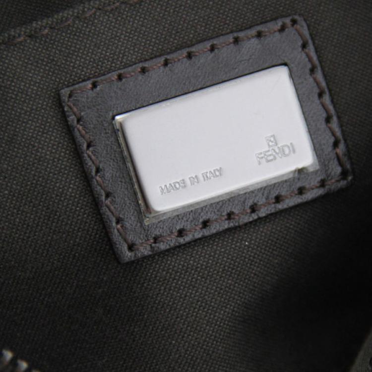 Pre Owned Fendi Mini Zucchino Boston Bag