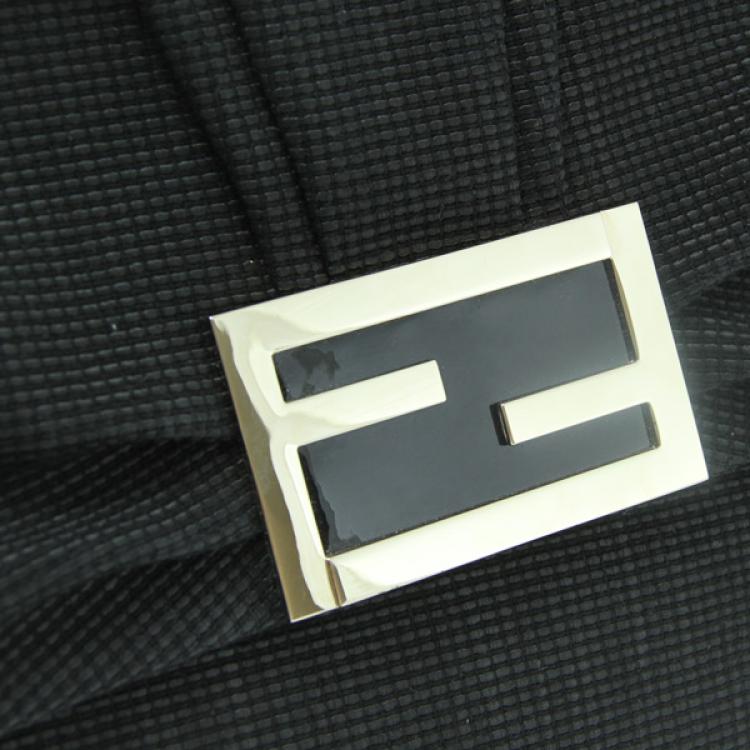 Pre Owned Fendi 'Mia' Canvas Flap Bag