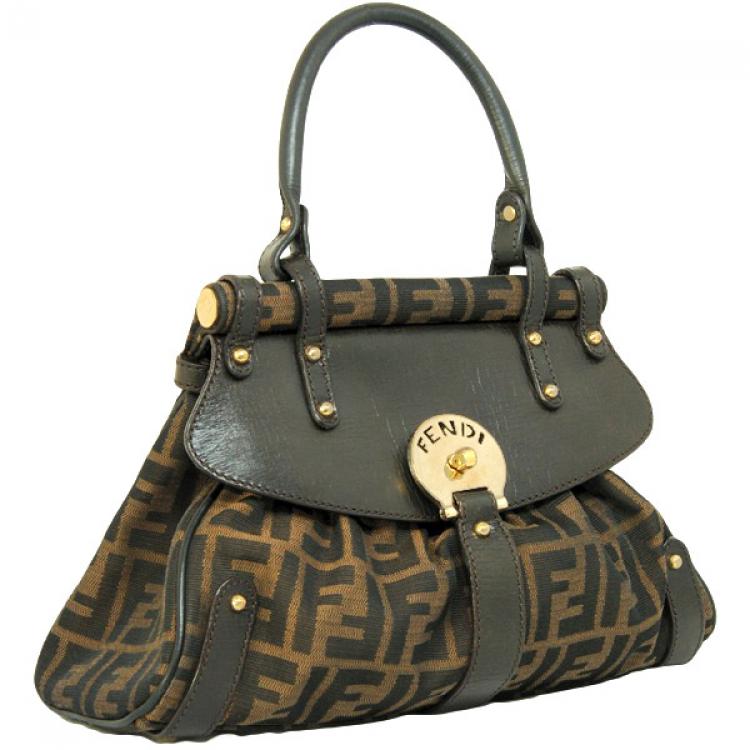 Pre Owned Fendi Zucca 'Magic' Small Satchel Handbag 