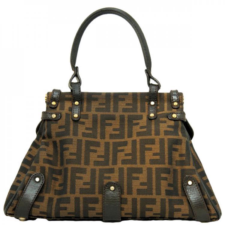 Pre Owned Fendi Zucca 'Magic' Small Satchel Handbag 