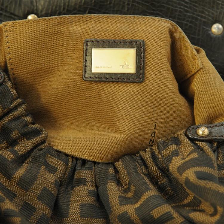 Pre Owned Fendi Zucca 'Magic' Small Satchel Handbag 