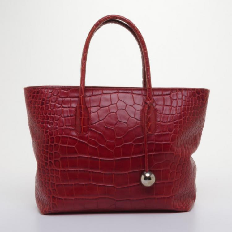 Pre Owned Furla Everyone Shopper Tote in Red
