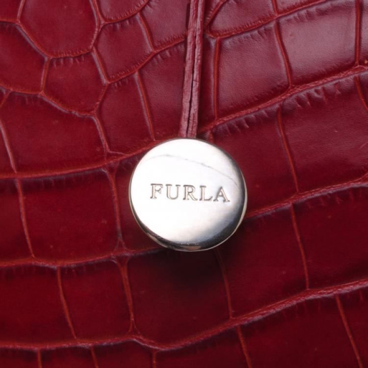 Pre Owned Furla Everyone Shopper Tote in Red