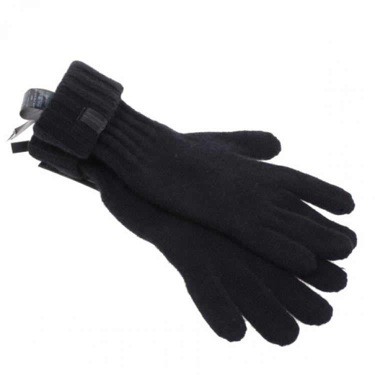مملوكة مسبقًا Giorgio Armani Black Cashmere Gloves M