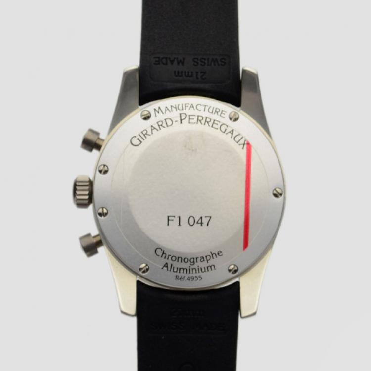 Pre Owned Girard Perregaux F1047 Aluminum Chronograph Mens Wristwatch 42 MM