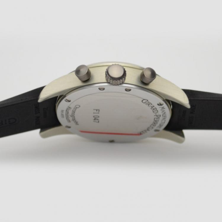 Pre Owned Girard Perregaux F1047 Aluminum Chronograph Mens Wristwatch 42 MM