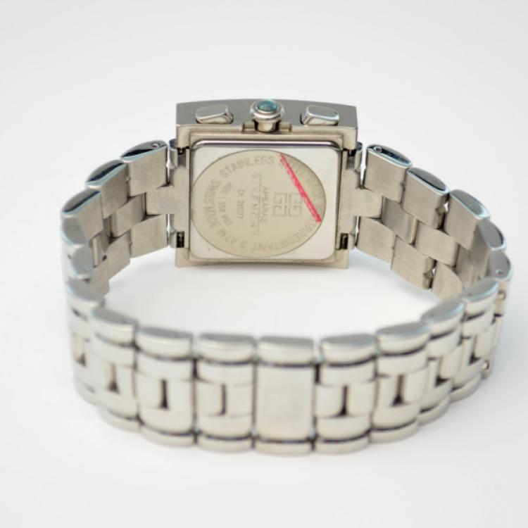 Pre Owned Givenchy Apsaras SS White Mens Chronograph 