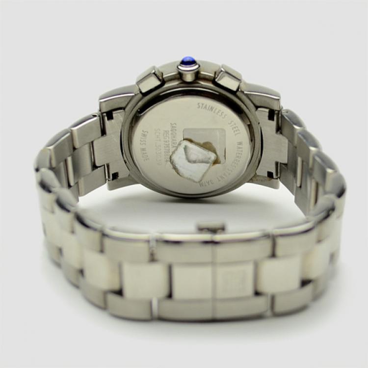 مملوكة مسبقًا Givenchy White Stainless Steel Chronograph Saqqhara Mens Wristwatch 40 MM