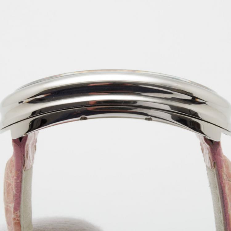 Pre Owned Grimoldi Milano Wine Red Borgonovo SS Automatic Unisex Wristwatch 