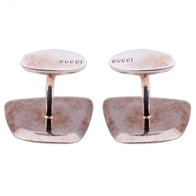 Pre Owned Gucci Silver Vintage Cufflinks