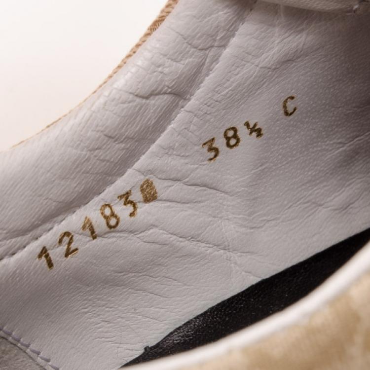 Pre Owned Gucci GG Double Velcro Sneakers Size 38.5