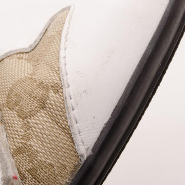 Pre Owned Gucci GG Double Velcro Sneakers Size 38.5