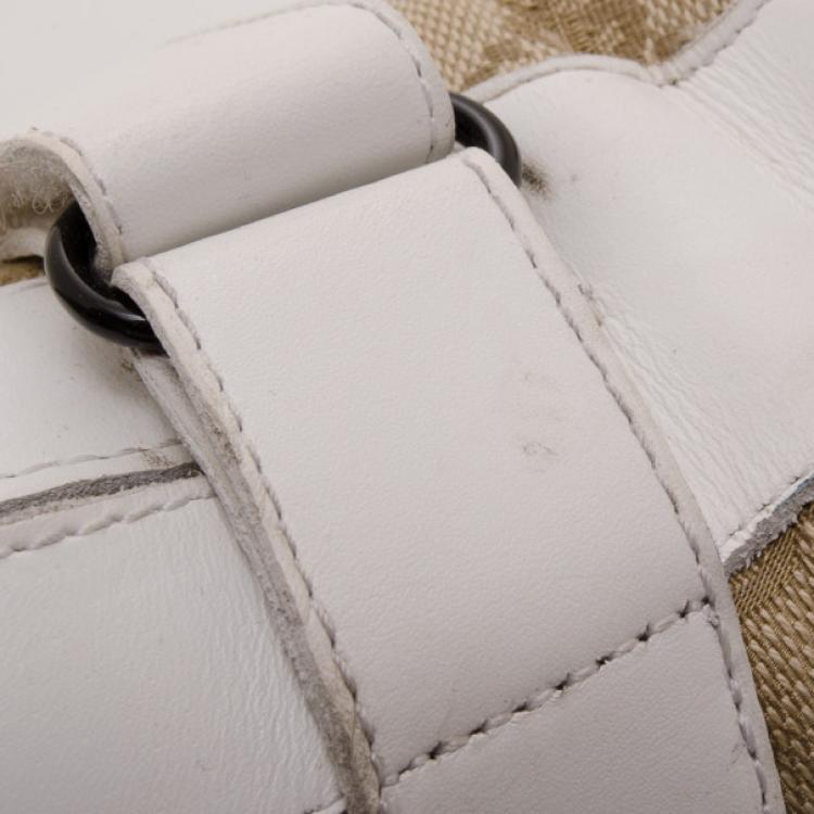 Pre Owned Gucci GG Double Velcro Sneakers Size 38.5