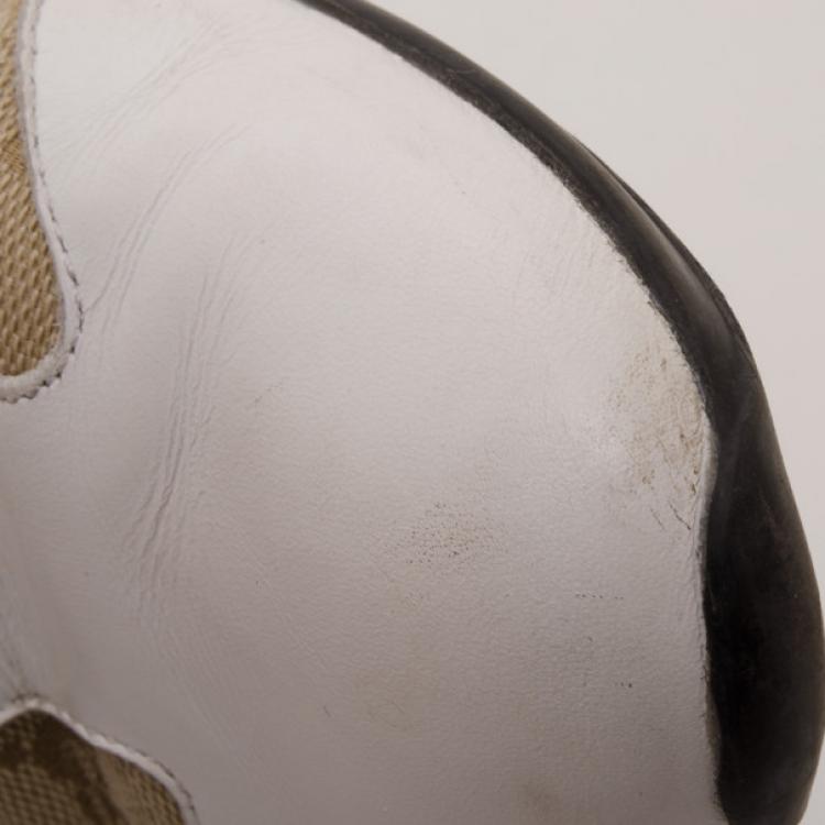 Pre Owned Gucci GG Double Velcro Sneakers Size 38.5