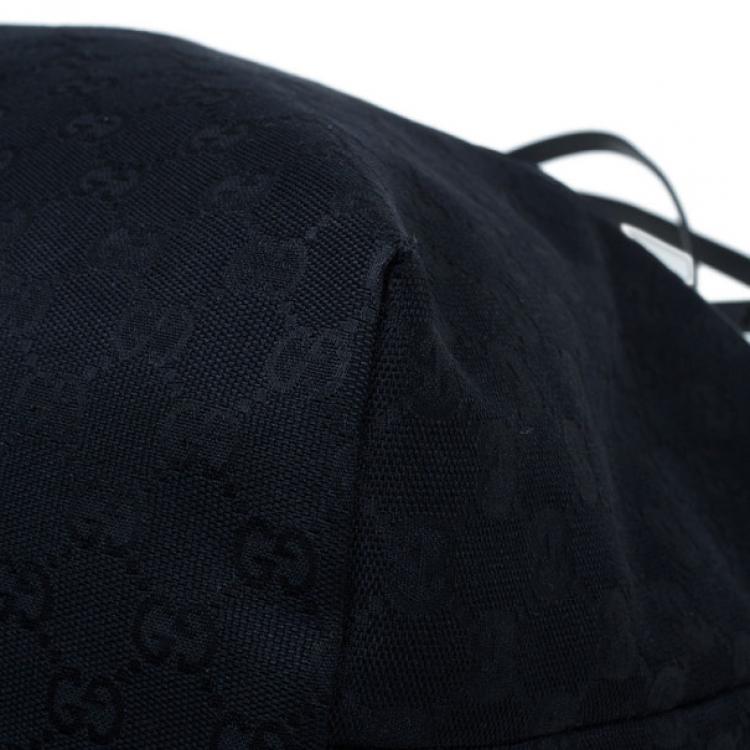 Pre Owned Gucci Black GG Canvas Small Shopper Tote