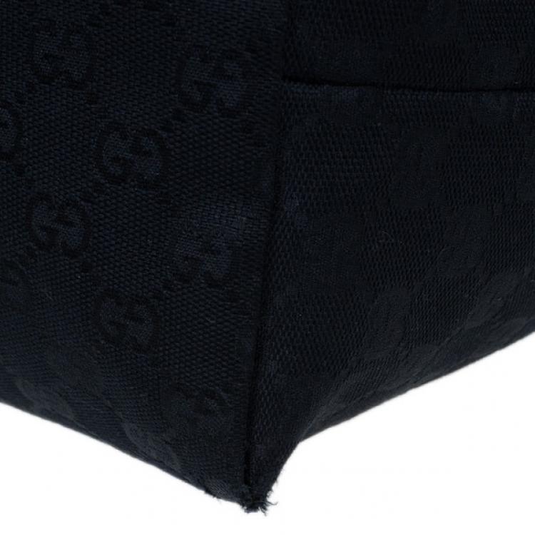 Pre Owned Gucci Black GG Canvas Small Shopper Tote