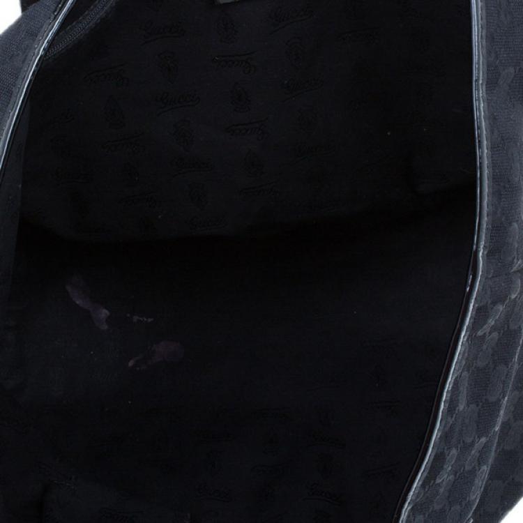 Pre Owned Gucci Black GG Canvas Small Shopper Tote