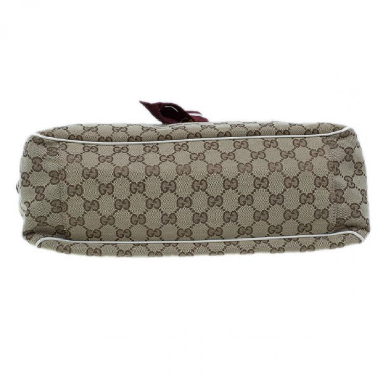 Pre Owned Gucci GG Canvas Positano Scarf Tote