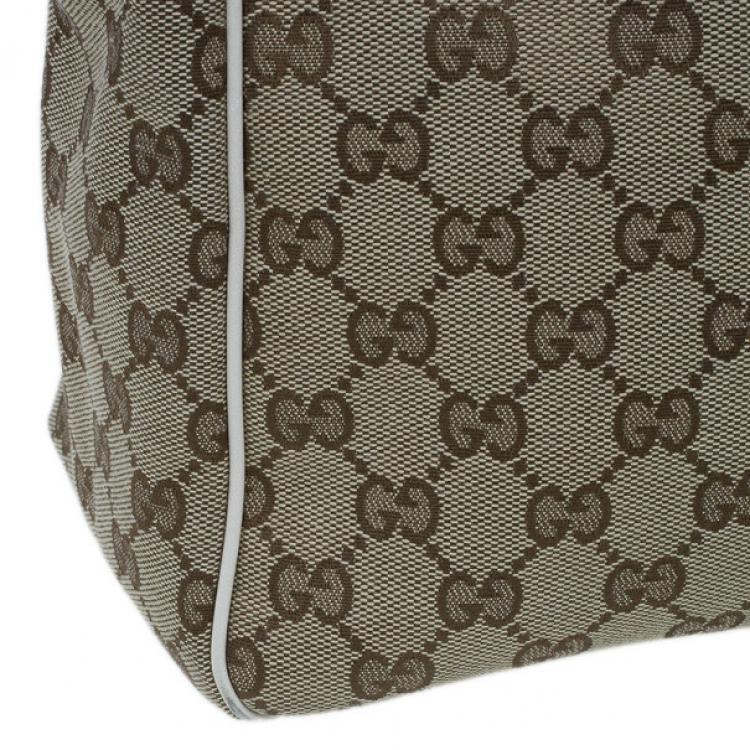 Pre Owned Gucci GG Canvas Positano Scarf Tote